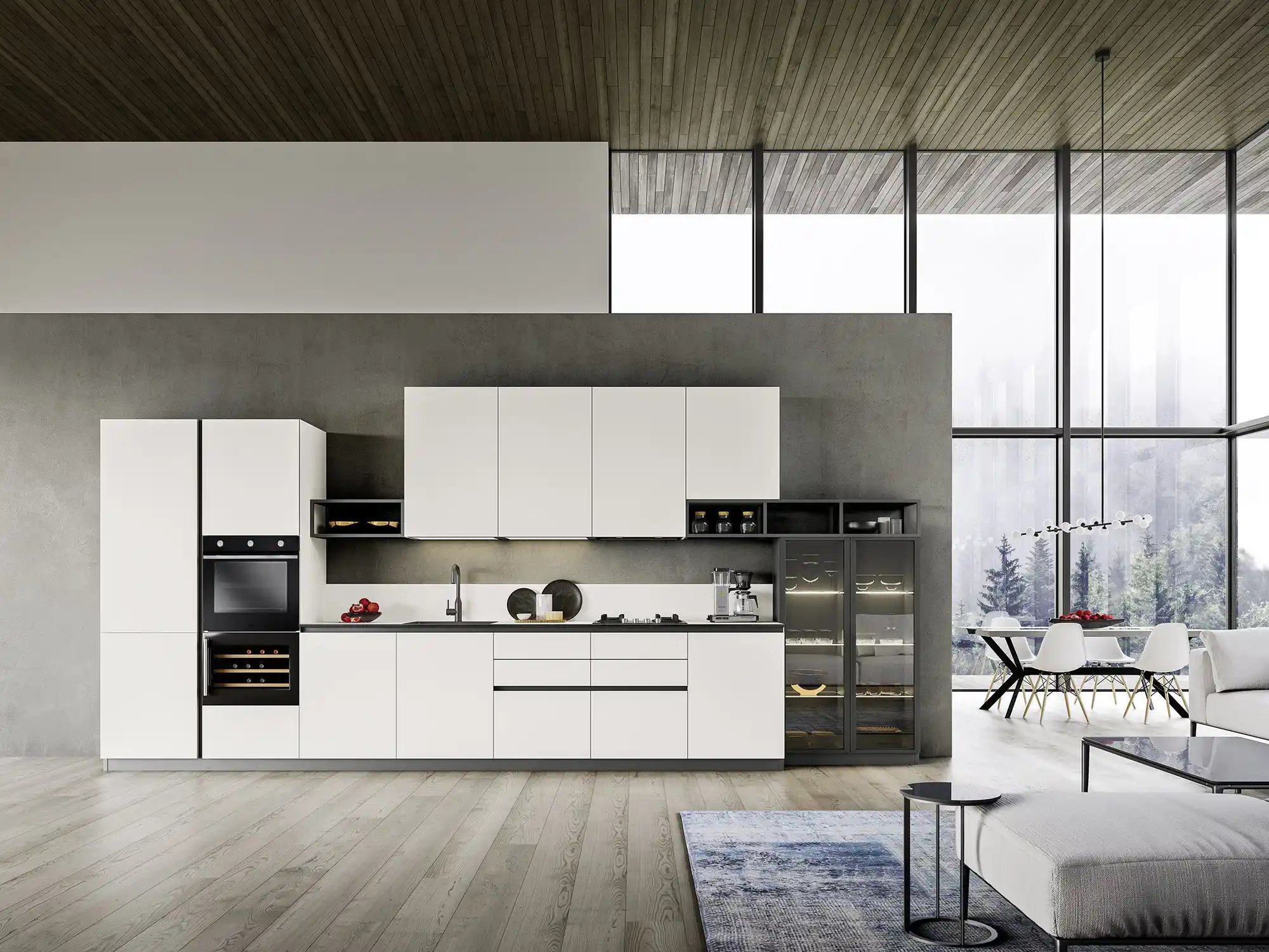 Custom Italian kitchen with personalized cabinets designed by LAVISH.